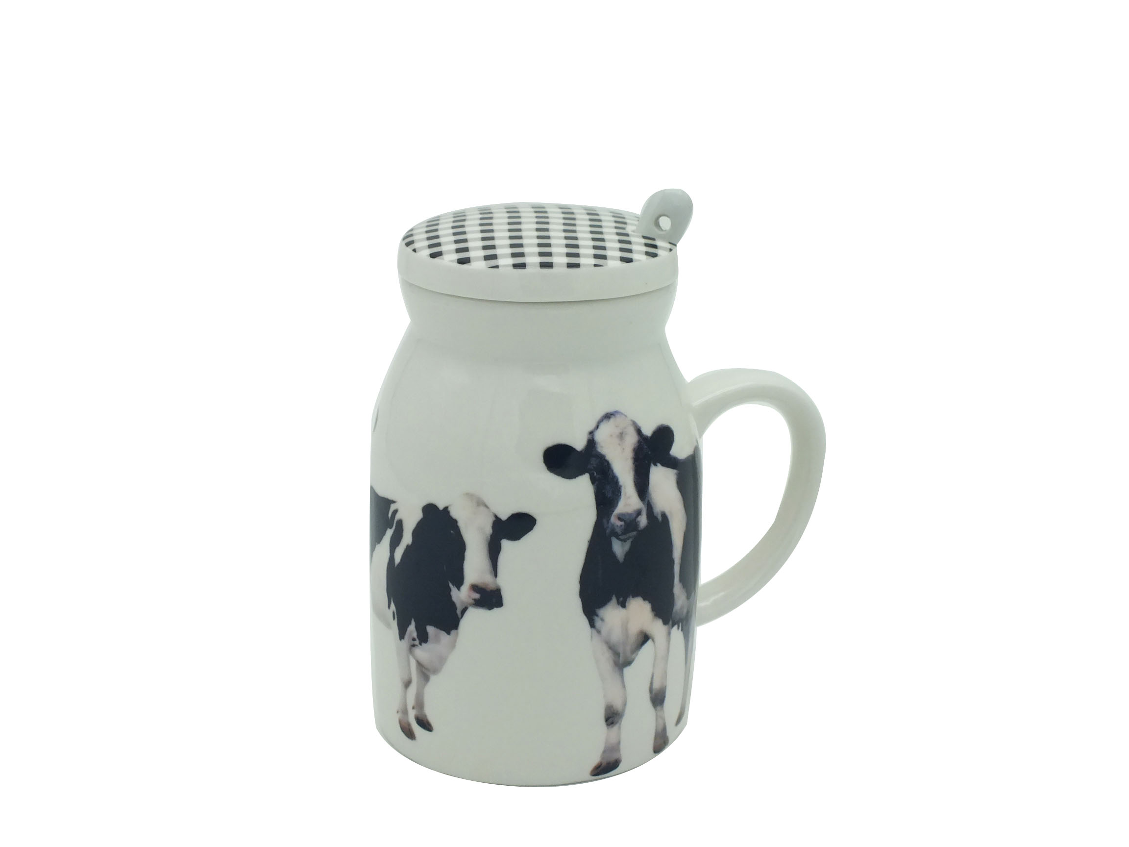 250CC Milk jug Mug with lid&spoon 2